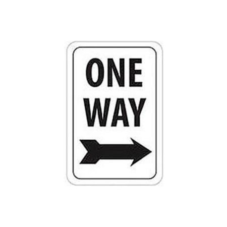 NATIONAL MARKER CO Aluminum Sign -  One Way Right Arrow - .063in Thick, TM23H TM23/H